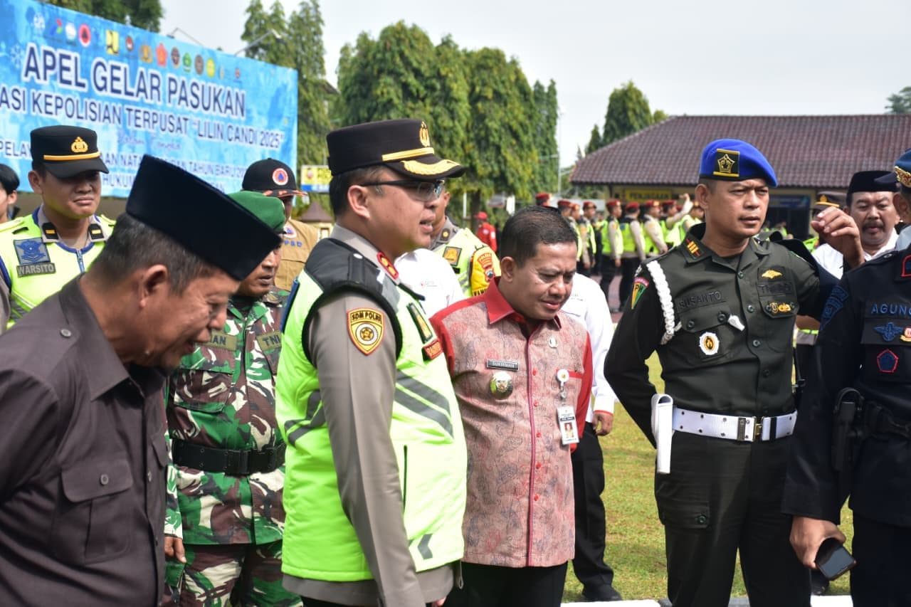 HADIRI APEL OPERASI LILIN CANDI 2025, WAKIL BUPATI DAN KETUA DPRD DUKUNG PENGAMANAN NATARU
