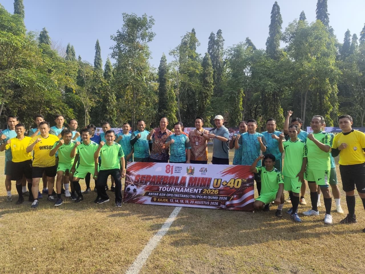 PLT BUPATI SUKIRMAN BELA TIM SETDA, TEKUK DINSOS DILAGA MINI SOCCER U40+